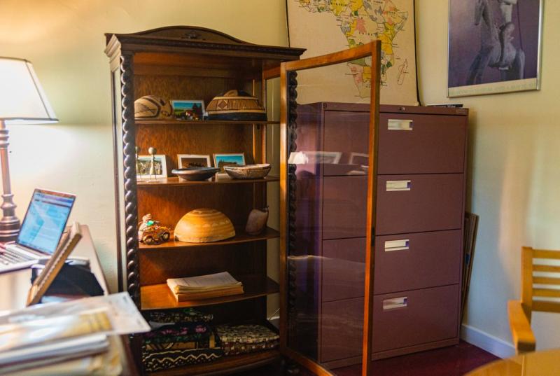 a curio cabinet