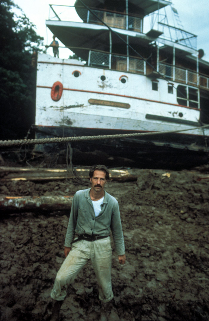 Werner Herzog on the set of Burden of Dreams