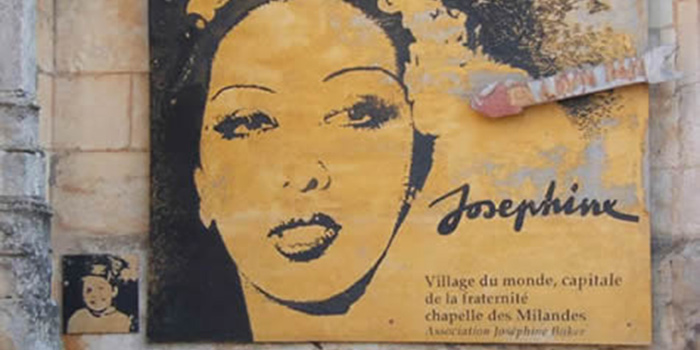 Postering graffiti of a latina woman