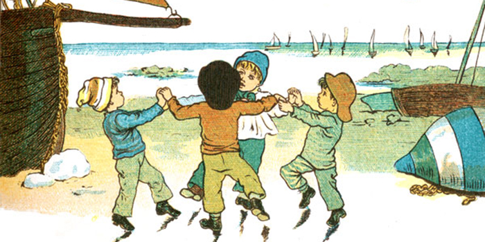 illustration of children dancing in a circle