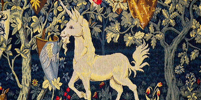 tapestry featuring a unicorn