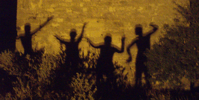 shadows of people dancing