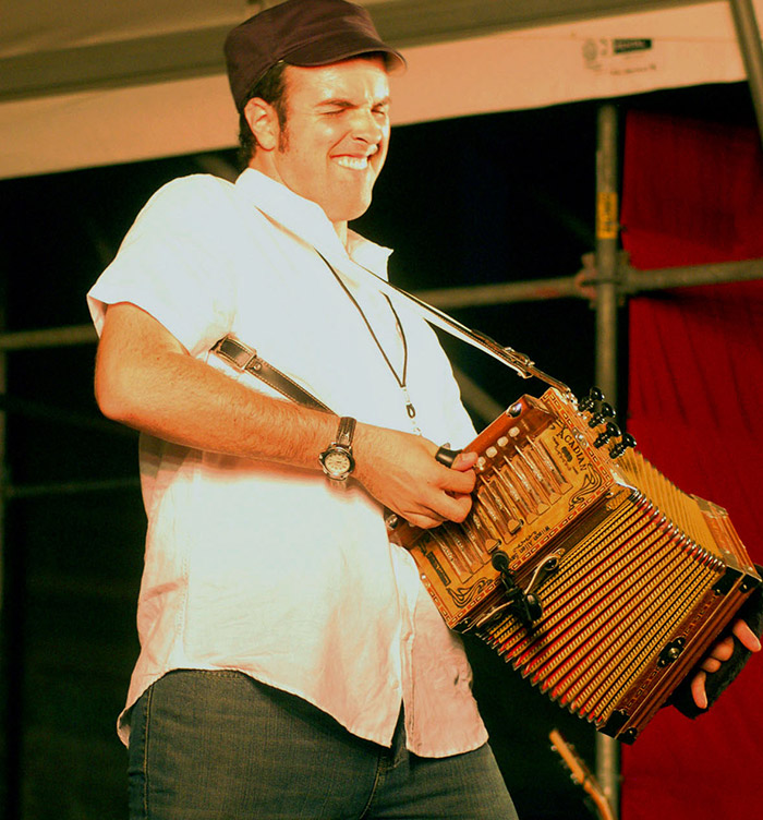 Someone rocking out on an accordion