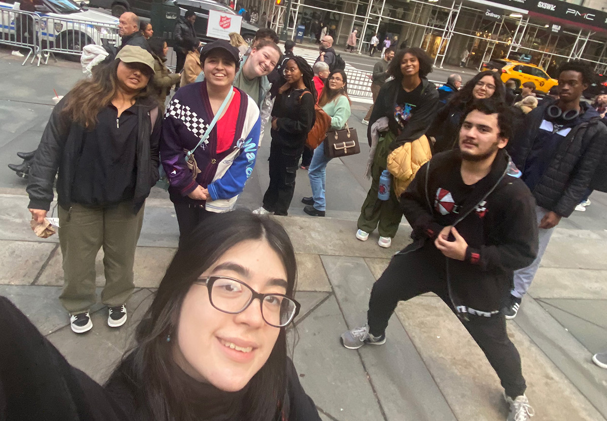 Chesick Scholars posing for a selfie in NYC
