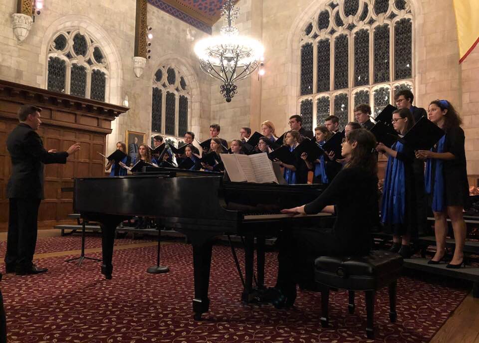 chamber singers rehearsing at bryn mawr college