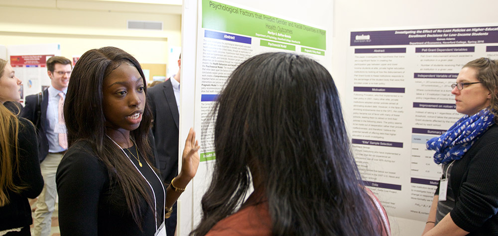 Marilyn Baffoe-Bonnie presenting her research poster