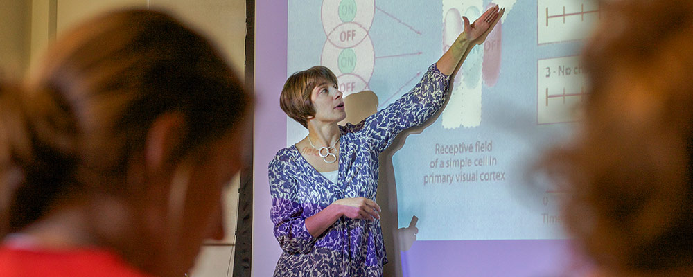 Prof. Rebecca Compton in her Cognitive Neuroscience course.