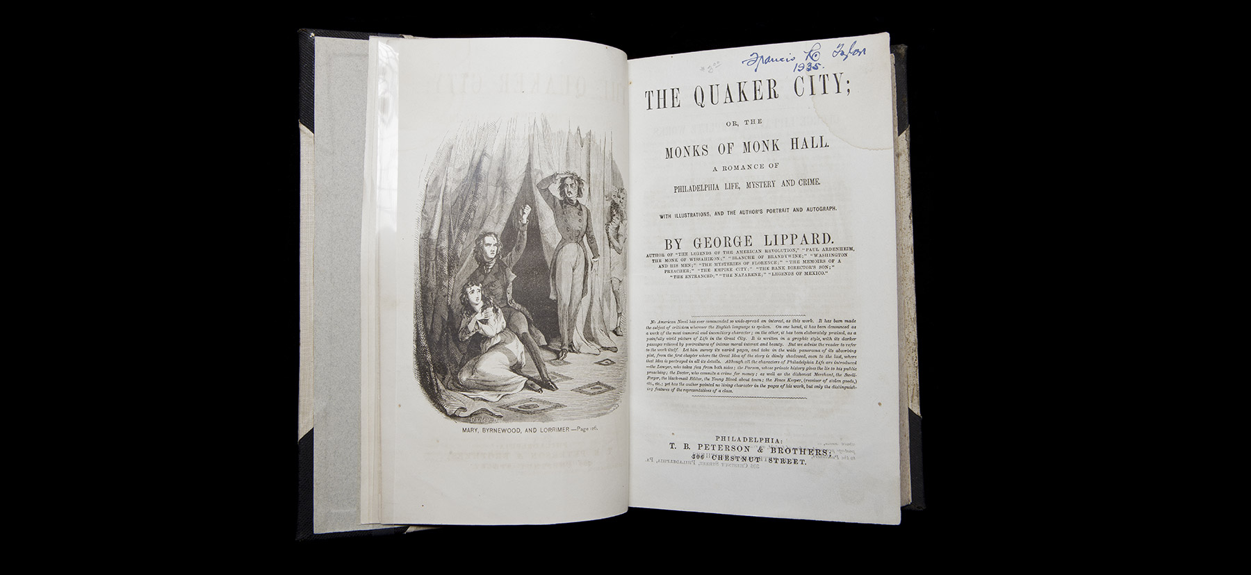 The book The Quaker City interior