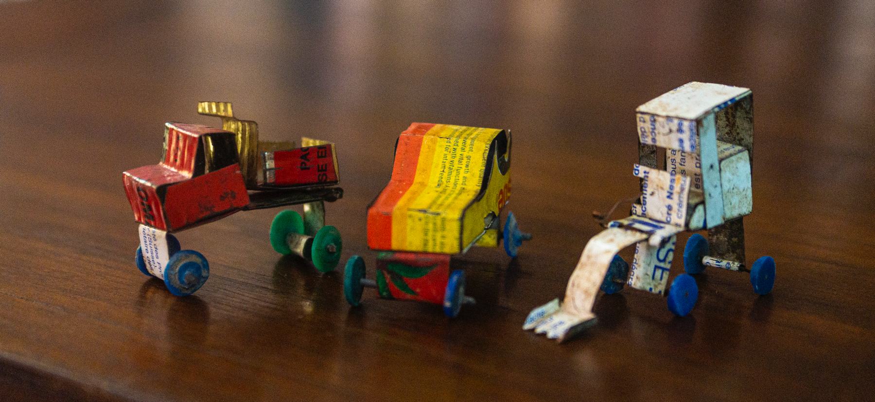 Handmade toy trucks