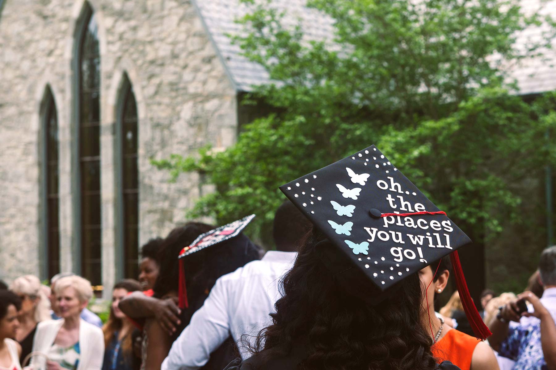 a graduation cap reading oh the places you will go