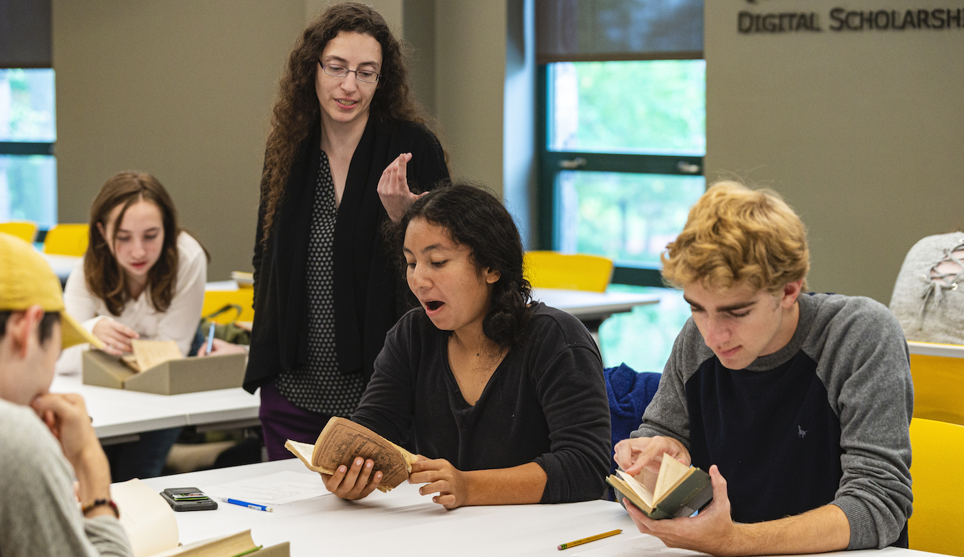 Writing Program class visits the Library