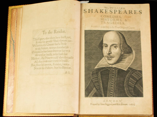 Photograph of a Shakespearean manuscript