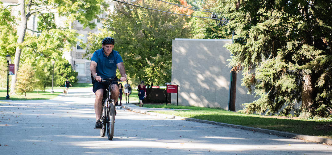 Campus safety staff member Brian Bell