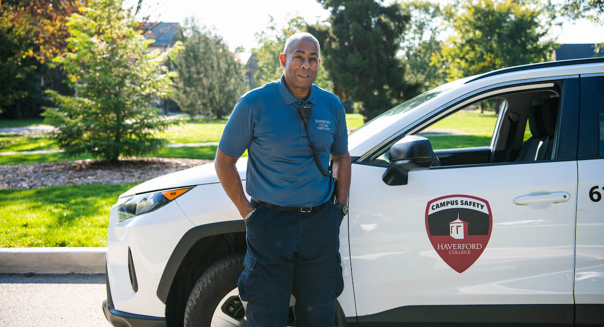 Campus safety staff member Mark Foster