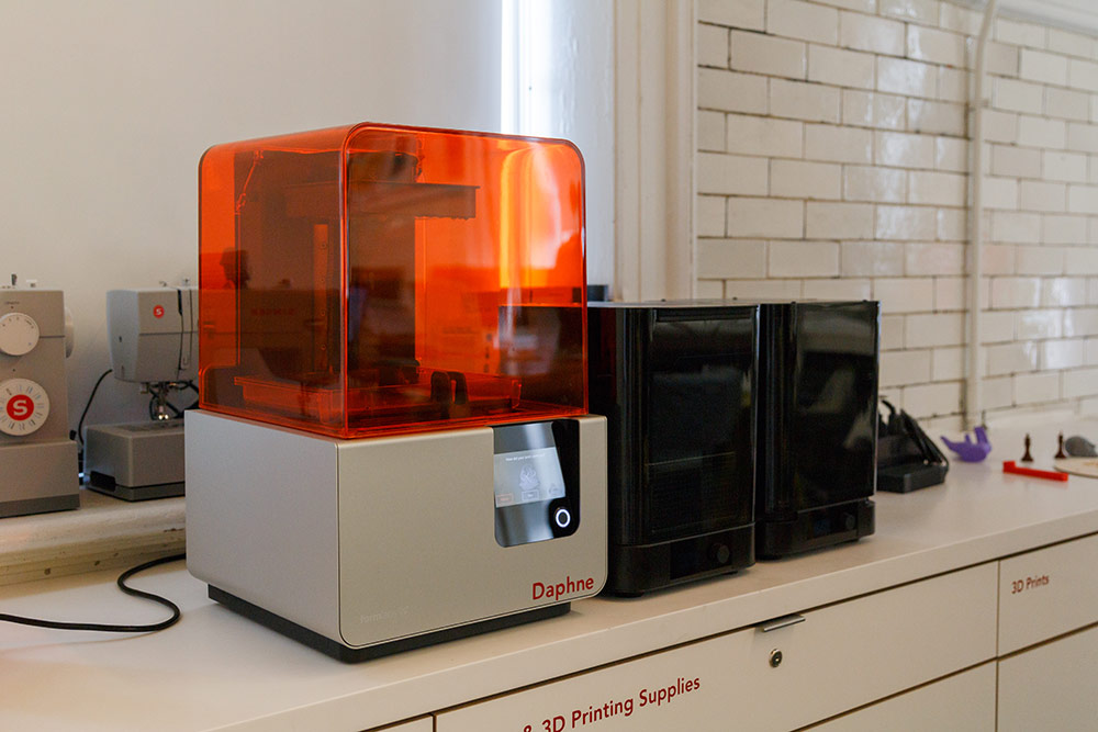 The Form 2 Resin Printer is named Daphne