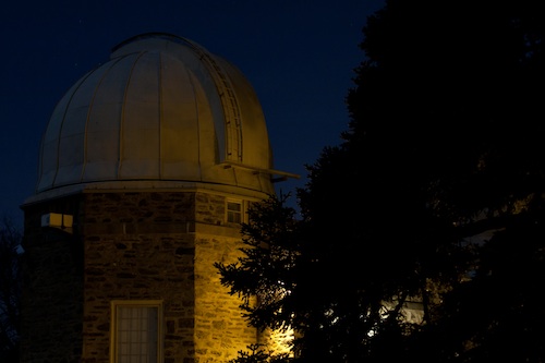 Strawbridge Observatory at night