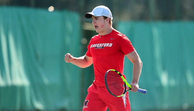 Men's Tennis Victory Celebration