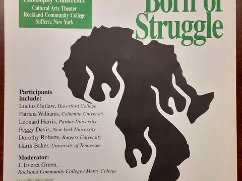 Poster for 1995 Philosophy Born of Struggle Conference