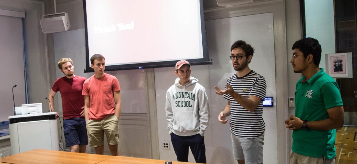 Students present their work during the Trico Hackathon