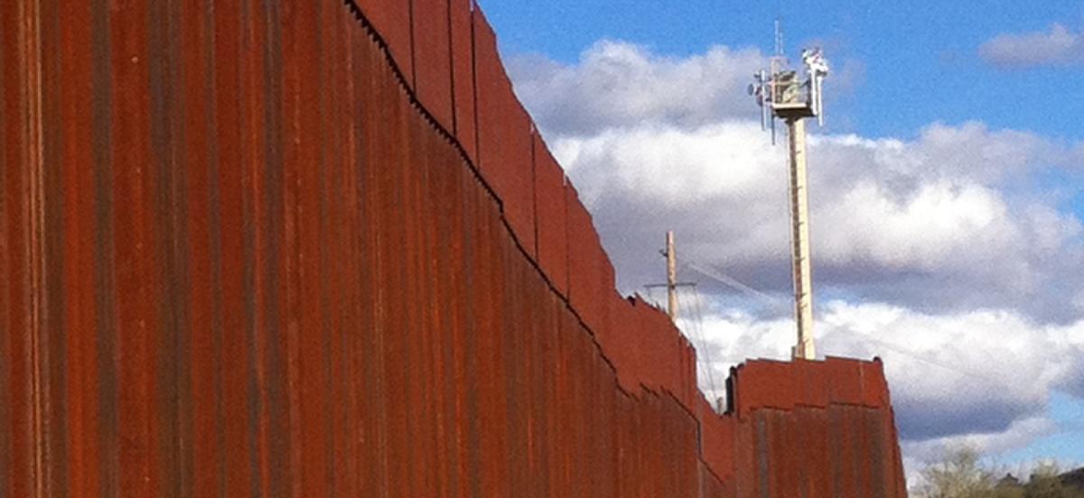 The border fence at Nogales.