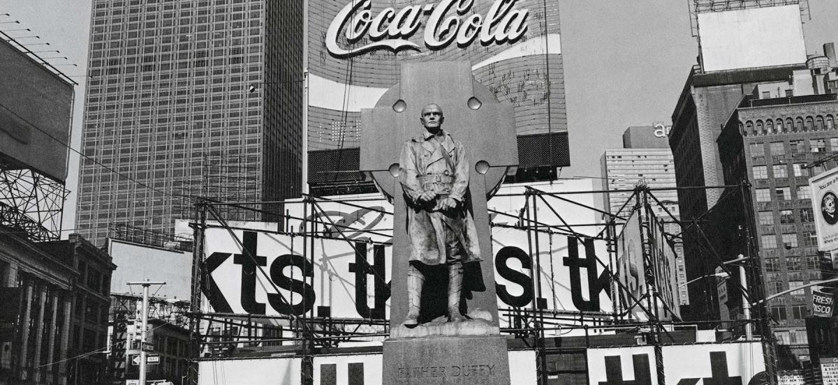 Lee Friedlander, Father Duffy. Times Square, New York.