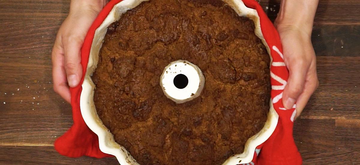 Clove Cake in pan