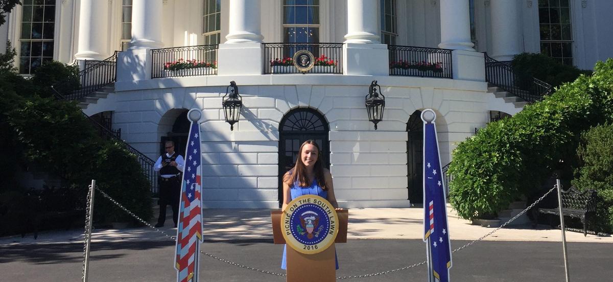 Eleni Smitham '19 at the White House