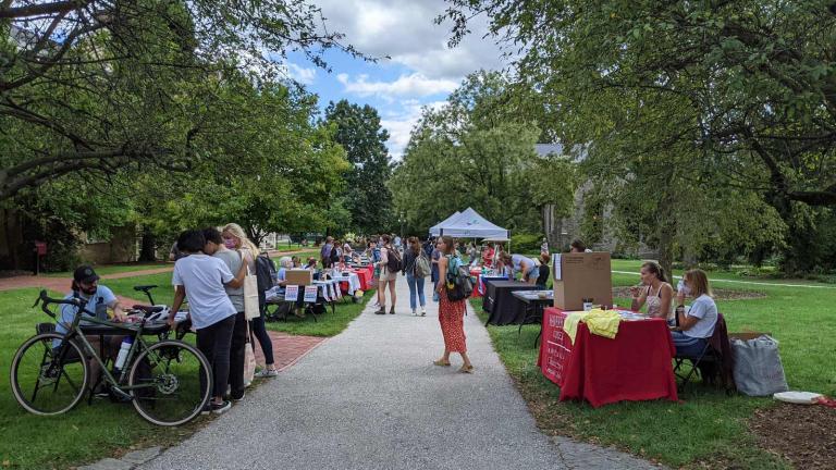 Community organizations set up their tables for Celebrate Community.